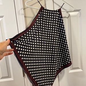 Zara sleeveless scarf-style blouse